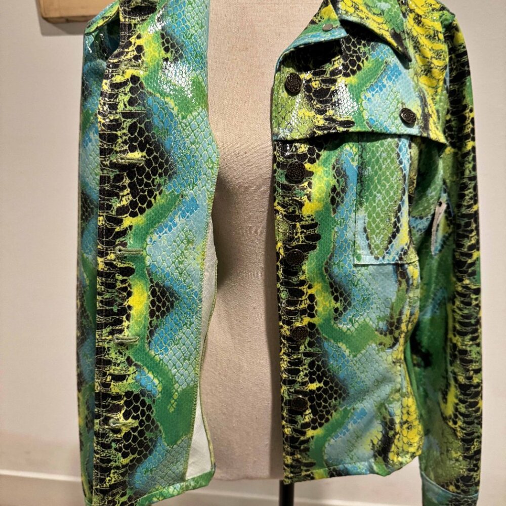 Nwt‎ Renfrew Sz M Multi Color Sheen Poly Spandex Lt Weight Jacket - Picture 5 of 11